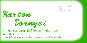 marton dornyei business card